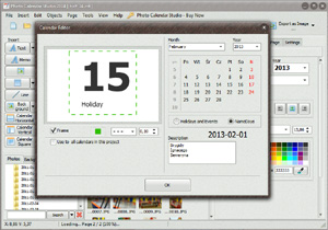 template photo calendar