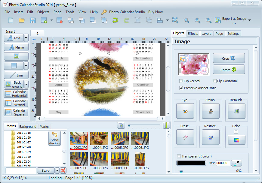 Windows 10 Photo Calendar Studio 2016 full